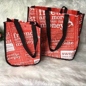 Lululemon Large and Small Reusable Shopping Bags